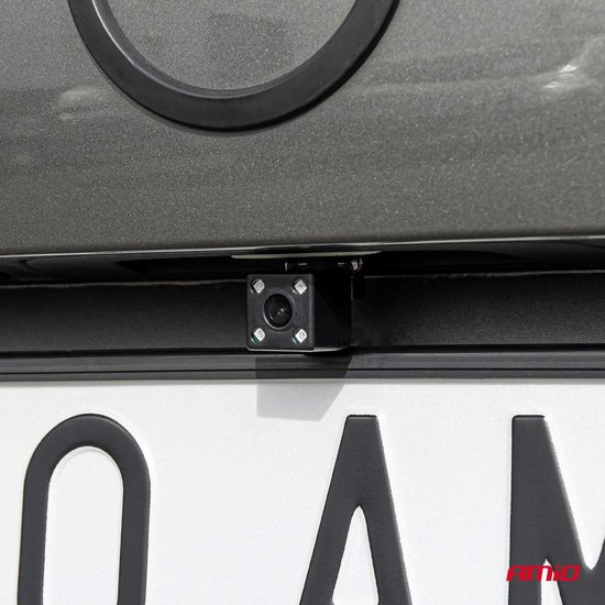 AMiO Universele Achteruitrij Camera 4 IR LED Nachtzicht voor Auto / Bus / Camper Zwart