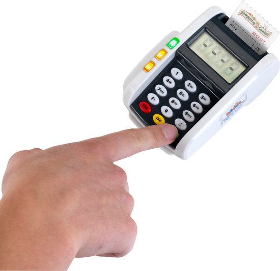 Klein Toys speelgoedkassa verkooppuntterminal - incl. licht - incl. geluid - wit - zwart