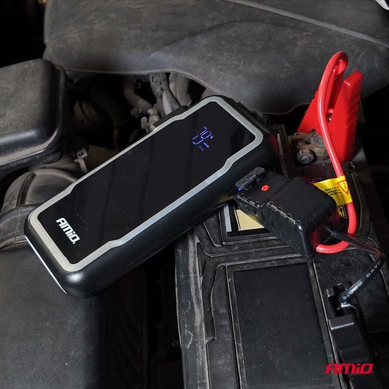 AMiO Portable 3-in-1 Jump Starter LED Powerbank – 12V 12Ah – 1600A – Compact en Krachtig