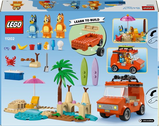 LEGO® Bluey: Bluey's Autorit naar het Strand, Bouwset - 11202