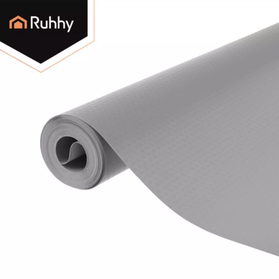 Ruhhy Antislip mat voor lades en kasten 500 x 50 cm grijs