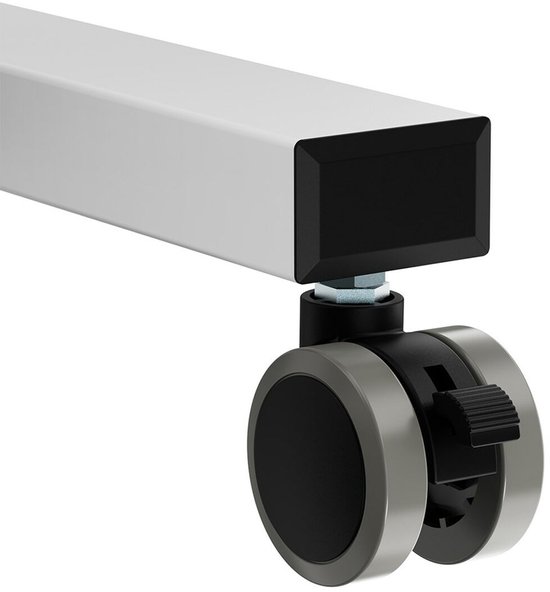 Maclean professionele Monitorstandaard - mobiel computerwerkstation op wielen - Pc-monitorstandaard houder 17-32 -, max 20kg, MC-793