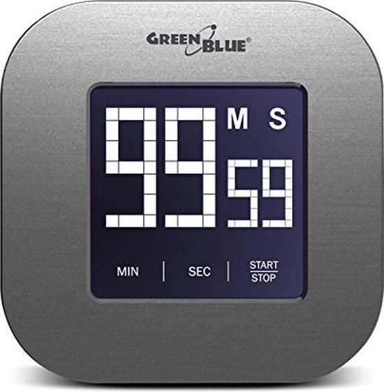 GreenBlue - Kookwekker / Digitale magnetische timer keuken - Zilver