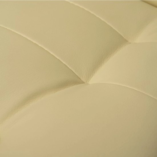 Malatec Bureaustoel 23287 - Crème Wit - Eco-leer: Ultiem Comfort voor Uw Werkplek