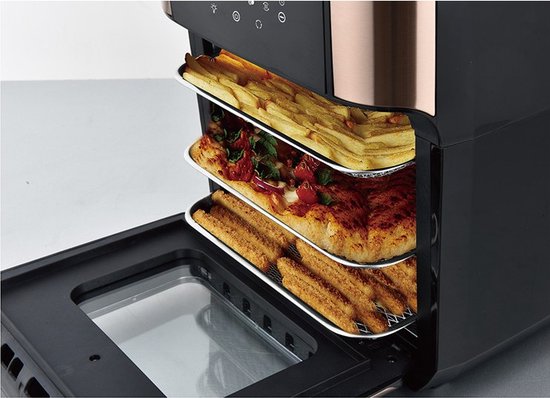 Klausberg KB-7598 - Elektrische Heteluchtfriteuse - 12 Liter - 1800W - Roosterfunctie