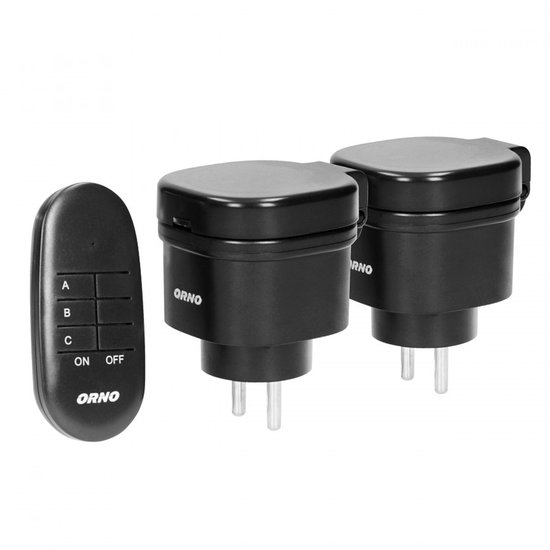 Set draadloze mini stopcontacten - Schakelaarset met afstandsbediening voor buiten – 2 stuks - IP44