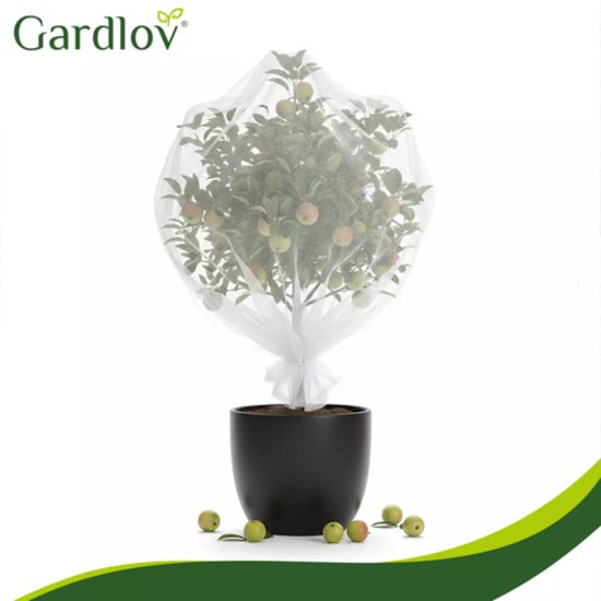 Gardlov Beschermnet 3 x 6 m wit HDPE fijn gaas tegen insecten en vogels voor moestuin