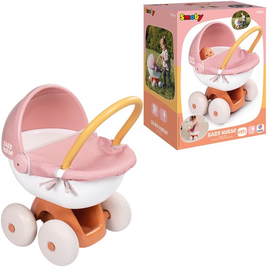 Smoby Baby nurse - Poppenwagen - Knuffelwagen - voor poppen tot 42 cm