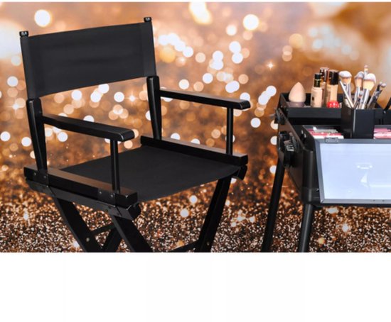 Beautylushh opvouwbare make-upstoel – professionele visagiekruk met voetsteun