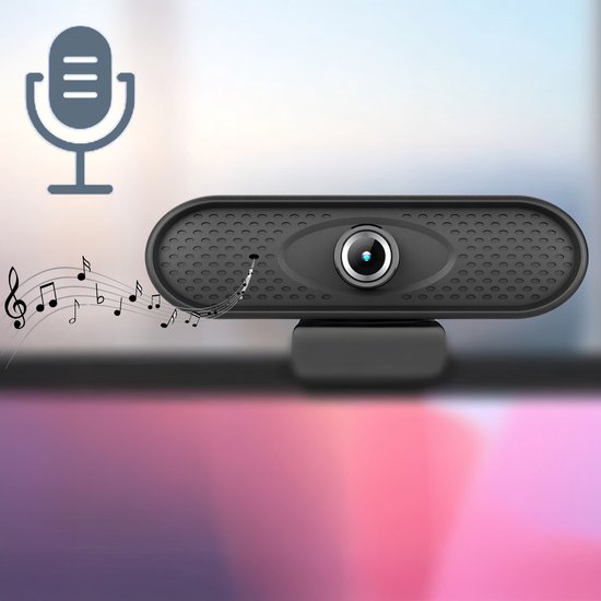 USB-webcam met microfoon en bevestigingsclip Full HD 1080P computercamera PC thuiskantoor 25 fps 1,7 m kabel NanoRS RS680