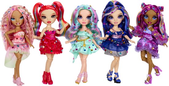 Rainbow High Be Dazzling-modepoppen - Vivienne Rouge (rood) met bedazzle-tool en glinsterende strass-steentjes