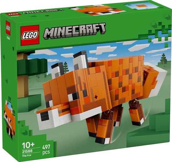 LEGO Minecraft De Vos Kinderkamer Decoratie en Dieren Speelgoed voor Kinderen - 21588