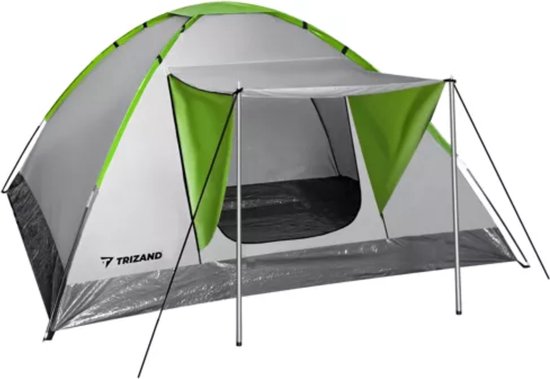 Trizand 4-Persoons Toeristentent "MONTANA" met Waterdichte Bescherming en Dakje