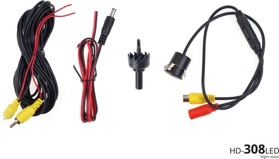 Parkeerhulpsysteem TFT02 4,3" met HD-308-LED 4 sensoren zwart "GOUD".