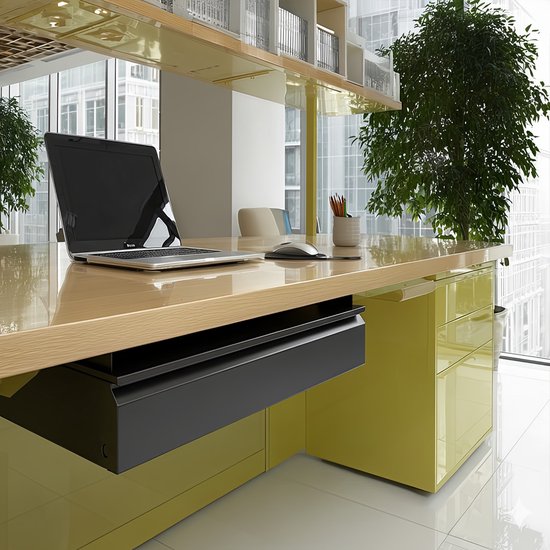 Maclean - Bureaulade - Lade onder het bureau met plank tot max. 5kg -MC-875