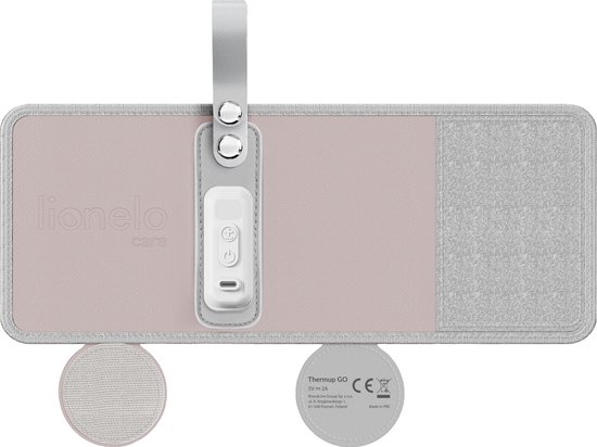 Lionelo Thermup GO - draagbare flessenwarmer met USB aansluiting - roze