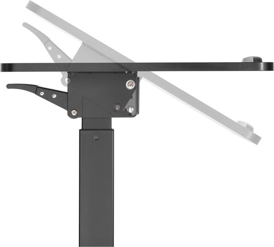 Maclean - Laptoptafel - Zit-sta bureau - laptoptandaard - In hoogte verstelbaar laptop bureau met wieltjes - verstelbaar tot max. 113cm 30 graden Kantelbaar Zwart
