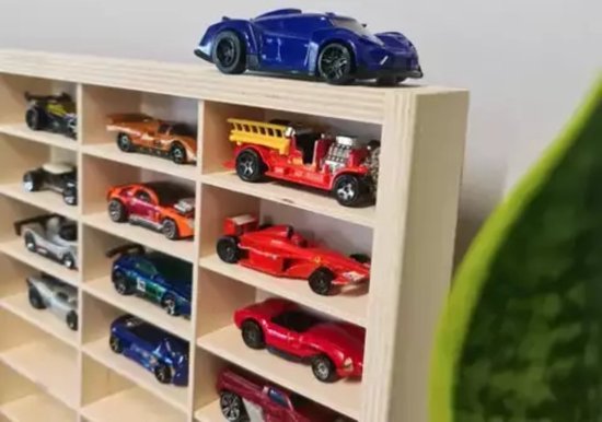Kruzzel Houten Plank voor 80 Auto's - Stijlvolle en Praktische Opbergoplossing