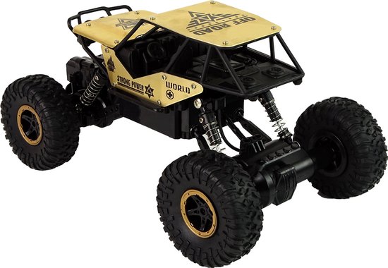 R/C auto - offroad - 26x14x17cm - 1:18 - zwart goud