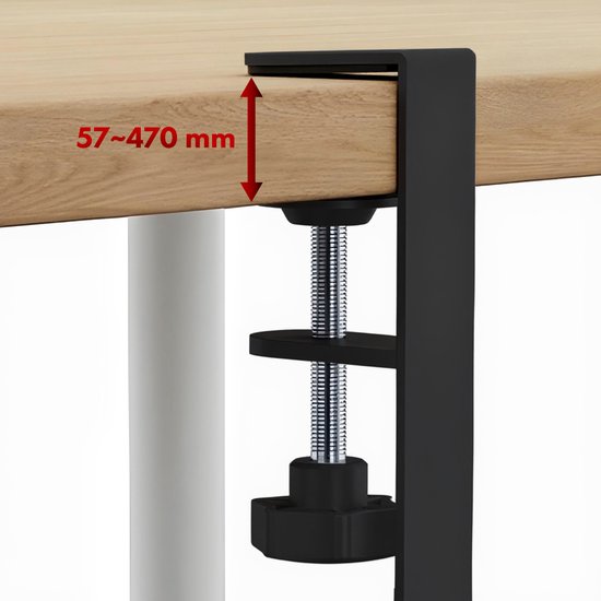 Maclean - Kabelopbergsysteem - Kabelgoot voor onder het bureau, max. belasting 5kg, 2 niveaus, zwart, MC-104 B