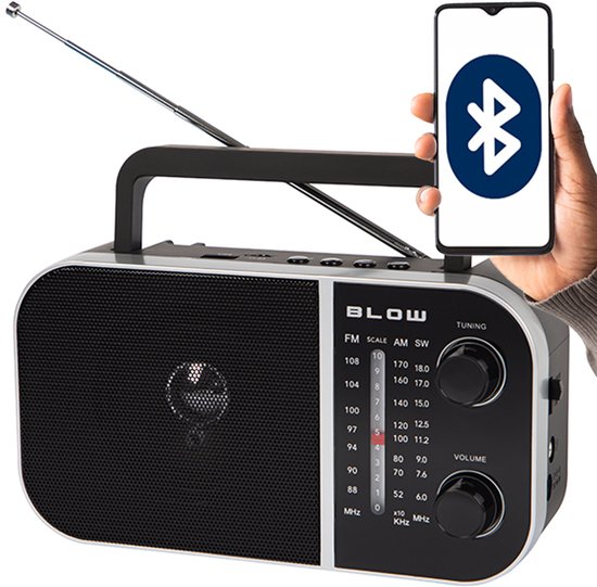 Blow - Draagbare analoge radio AM/FM RA6 batterij- en netvoeding