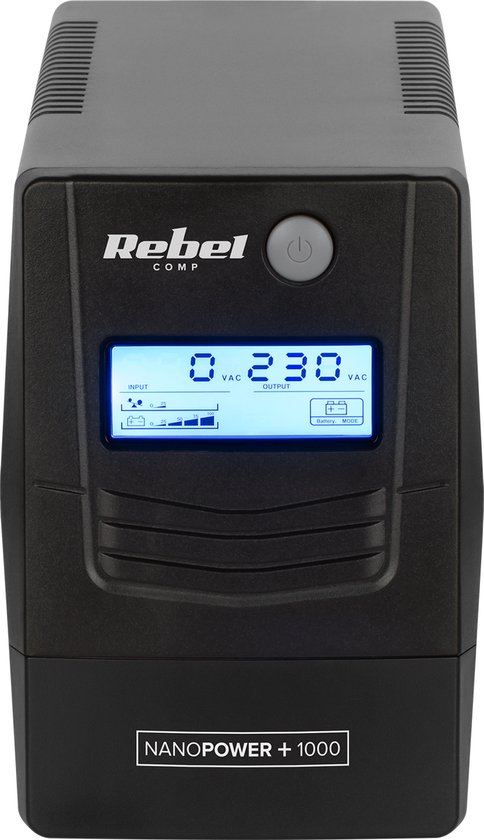 Rebel Nanopower Plus - UPS Zasilacz - 1000VA - 600W - LCD Display