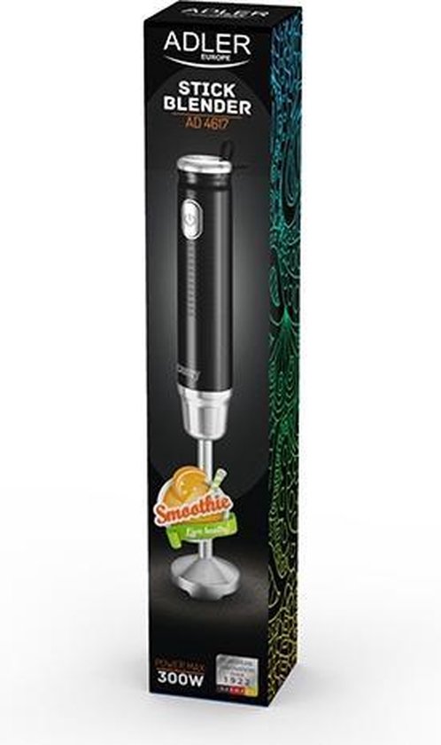 Adler AD 4617 - Staafmixer - 300 Watt - zwart