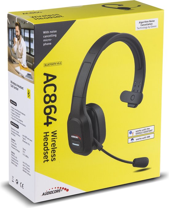 Bluetooth Hoofdtelefoon met Ruisonderdrukking-  Handsfree draadloos-  32 uur gesprekstijd