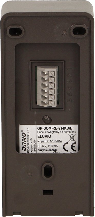 Single family doorphone, handset free, ELUVIO INTERCOM aluminium housing; surface mounted; wires 4+2; loudspeaker; additional button - gate control function; grey indoor unit
