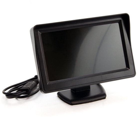 AMiO Parkeerhulpsysteem TFT01 4 3 inch LCD Beeldscherm - CAM402 LED Camera 4 Sensoren Zilver