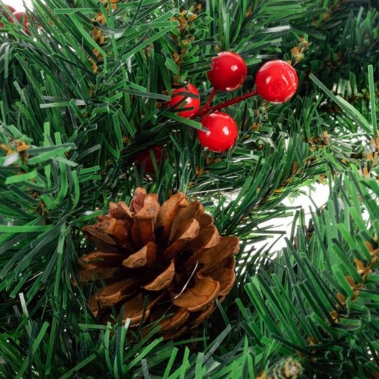 Ruhhy Grote Kerstkrans 60cm - Stijlvol en Duurzaam voor Deur en Interieur