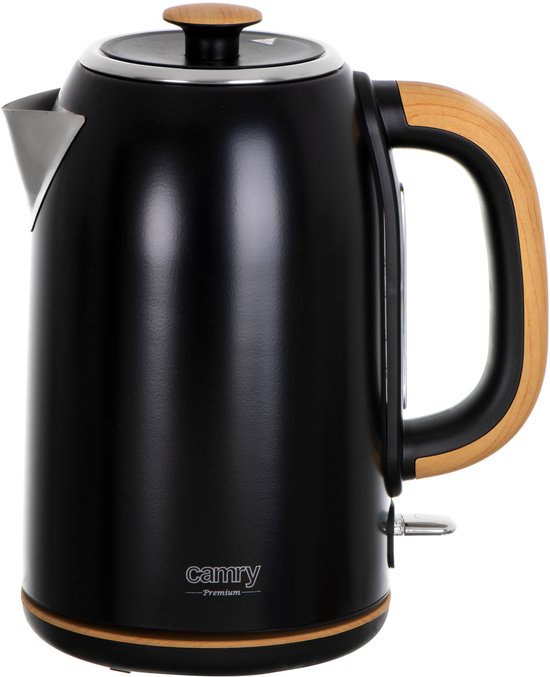 Camry CR 1342 - Stalen waterkoker - 1.7 liter - Strix - zwart