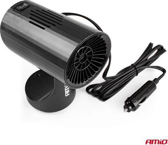 Autokachel Raamontdooier - Voorruitverwarming - Verwarming ventilator - 12 volt / 150W - Zwart