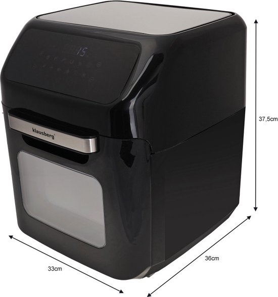 Klausberg 7557 - Air oven XXL - 12L Family size - Hetelucht oven