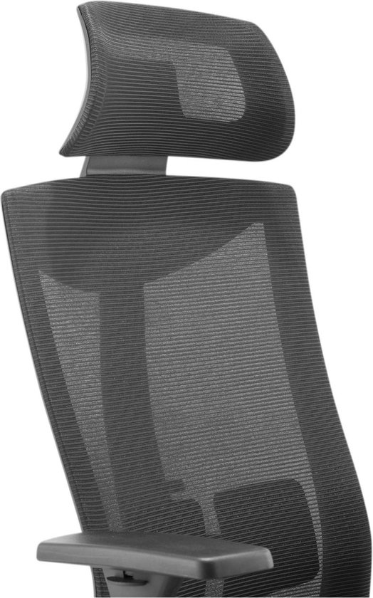 Ergo Office - Ergonomische Bureaustoel - Bureaustoel - Office Chair - hoogte verstelbare - Hoofdsteun - max. belasting 150 kg - Zwart