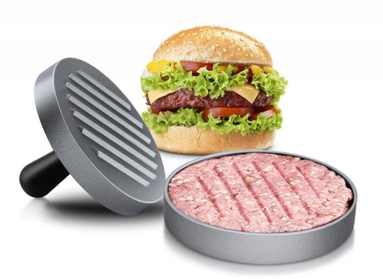 Kinghoff - Hamburgerpers - Aluminium - Antikleef - 12cm