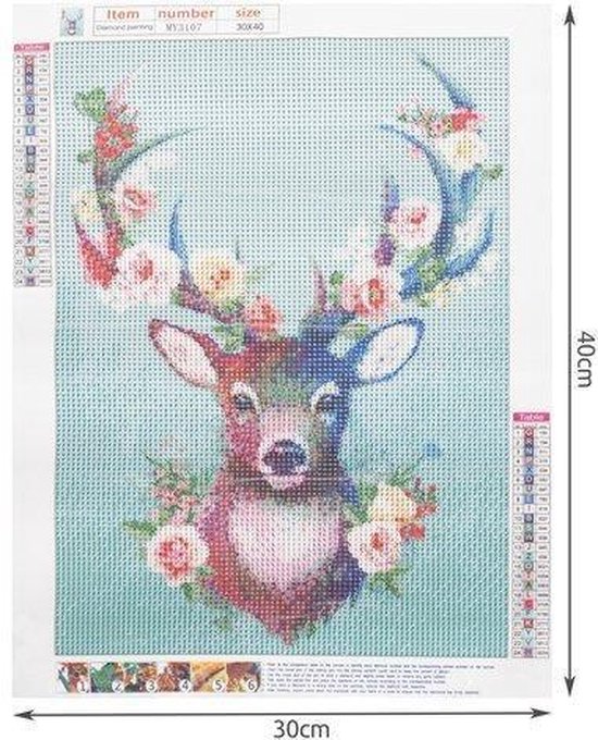 Diamond Painting set - Hert - complete set - cadeau sint/kerst