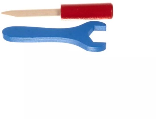 Kruzzel Houten Bouwstoel - Educatieve DIY Speelset voor Kinderen