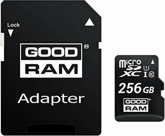 Goodram - Geheugenkaart - microSD 256 GB - Class 10 UHS-I - Inclusief Adapter SD