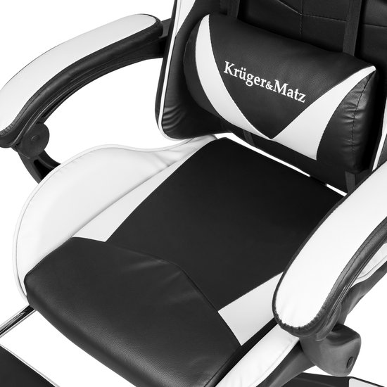 Krüger&Matz GX-150 game stoel - gaming chair - gamingstoel - zwart / wit