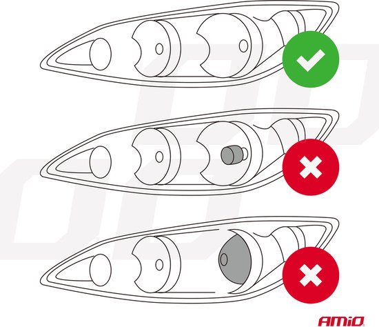AMiO LED Koplampen FLEX+ Serie H7/H18 Lens Dimlichten Wit