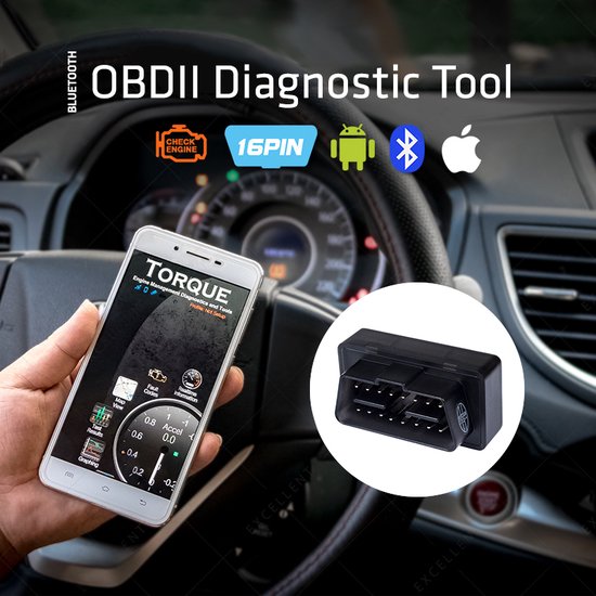 Auto computer uitlezen - Diagnose en foutmeldingen OBD2 OBDII SCANNER IOS ANDROID Bluetooth4.0 MCE200