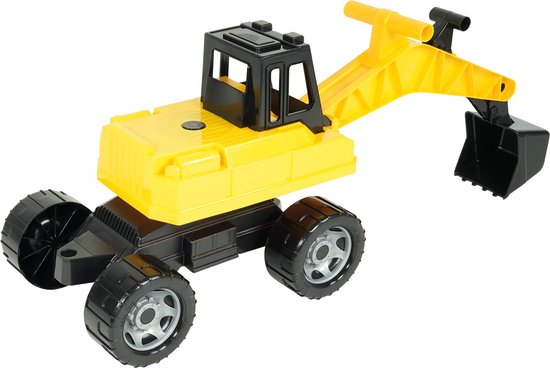Lena Graafmachine Giga Trucks Junior 70 Cm Zwart/geel