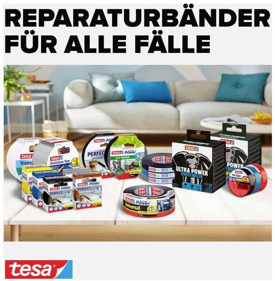 Tesa Extra Power Universal - Duct Tape - 10 m x 50 mm - Zwart