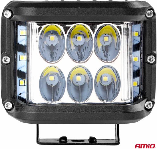 AMiO Krachtige Werklamp AWL08 12 LED (2 lampen) 9-36V Verstraler Spot Robuust Offroad