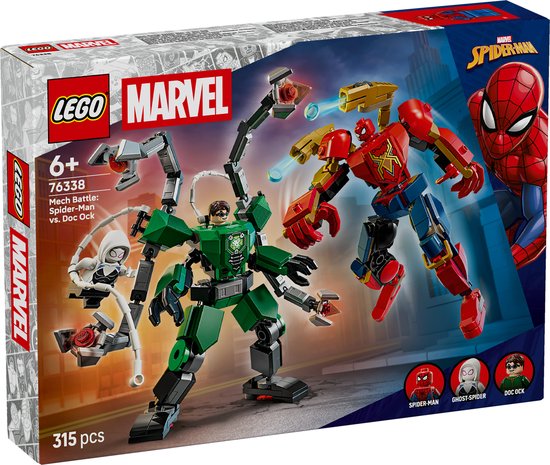 LEGO Marvel Mechaduel: Spider-Man vs. Doc Ock Superhelden - Bouwpakket voor Kinderen - 76338
