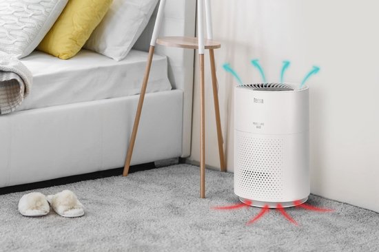 Teesa Luchtreiniger Pure Life P500 – HEPA Filter & Koolstoffilter – Luchtzuiveraar voor Slaapkamer, Woonkamer of Kantoor – Verwijdert Allergenen, Fijnstof, Geuren & Rook – Stil en Efficiënt