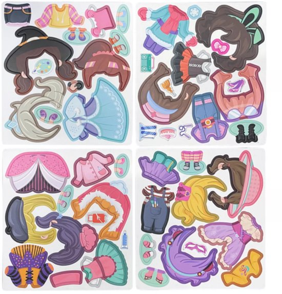 Kruzzel magnetische puzzel mode – creatieve aankleedset in boekvorm met 51 kledingstukken en accessoires
