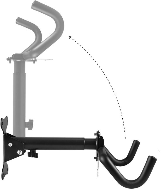Maclean - Fiets muurbeugel, horizontaal, staal, max. belasting 30kg, MC-484