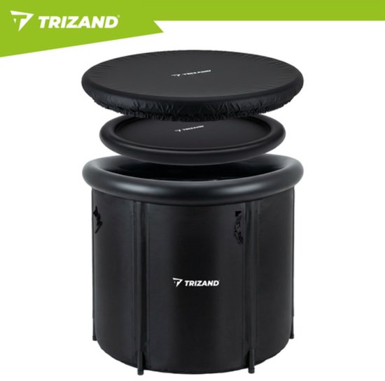 Trizand Opvouwbaar ijsbad 320 liter met 5-laagse isolatie, hoes, pomp en antislip mat